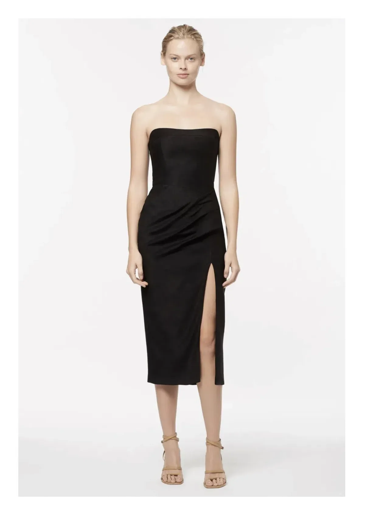 Manning Cartell New Radicals Strapless Midi Dress in Black Size 6 for rent on The Volte - main image