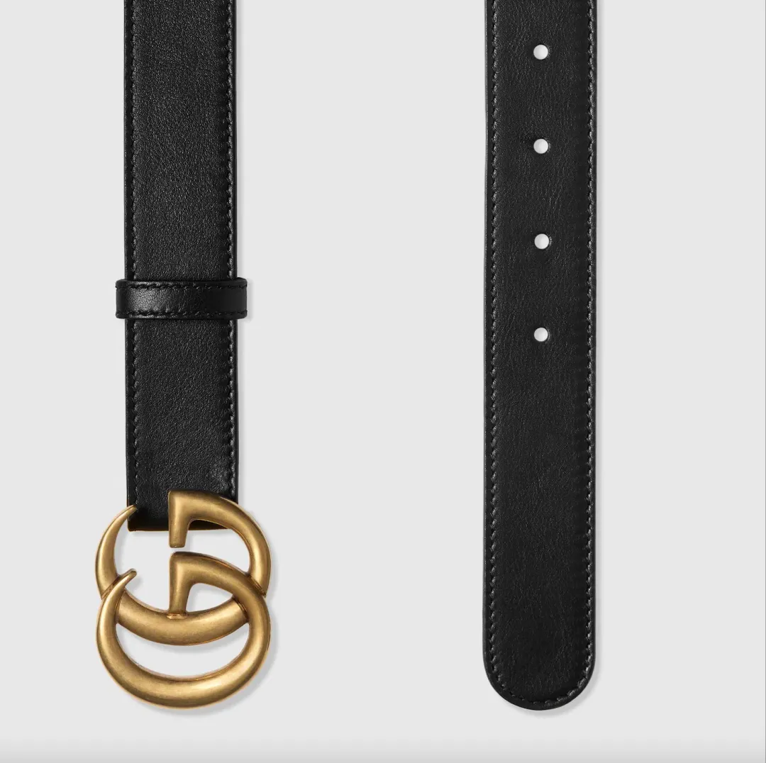 Gucci Double G Buckle Leather Belt Black Size 75 for rent on The Volte - main image