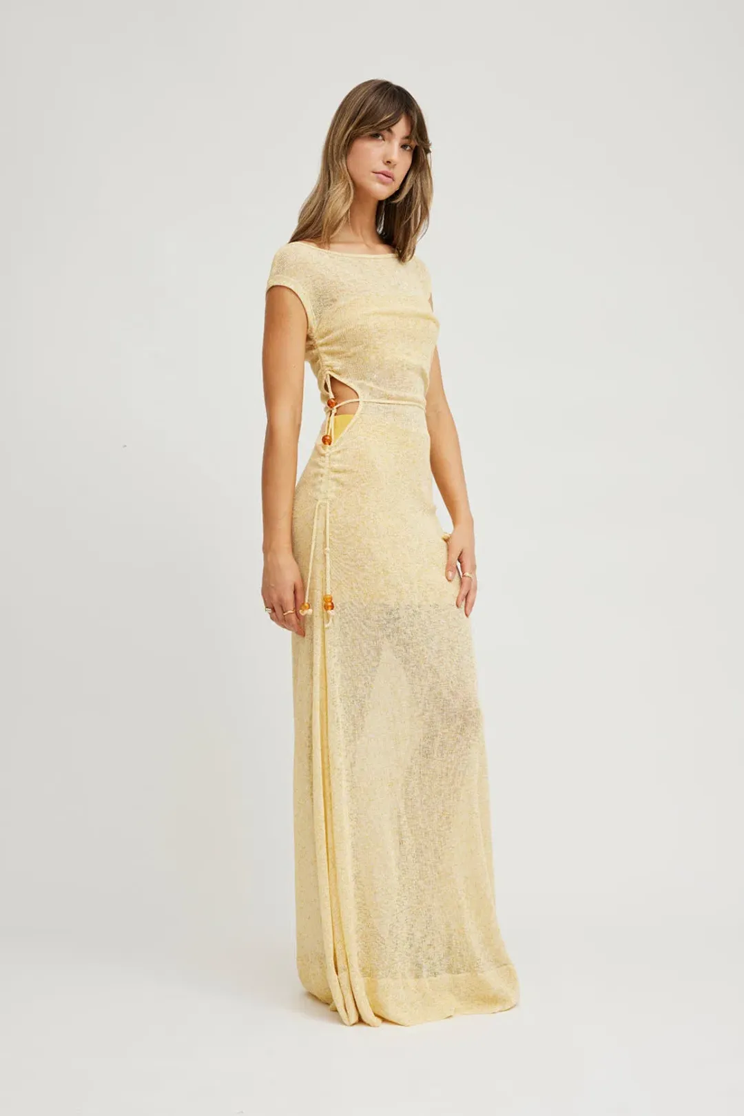 Tojha Ayanna Dress Sorbet Yellow Size 6 for rent on The Volte - main image