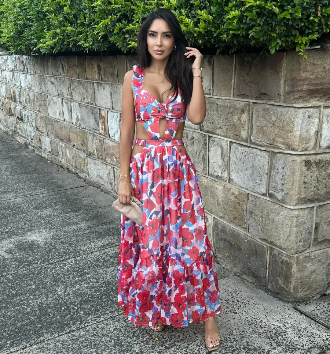 Nia & Rose Summer Breeze Maxi Dress Floral Size 8  for rent on The Volte - main image