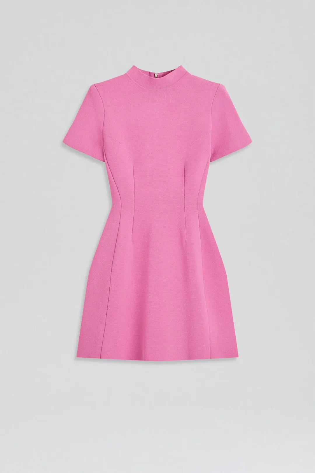 Scanlan Theodore Crepe Knit Peplum Mini Dress Peony Size XS / AU 6 for rent on The Volte - main image