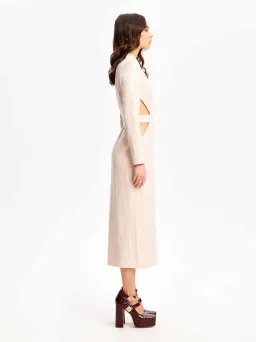 Alice McCall Night Sky Trench Dress Chai Latte Size 10 AU for rent on The Volte - image 2
