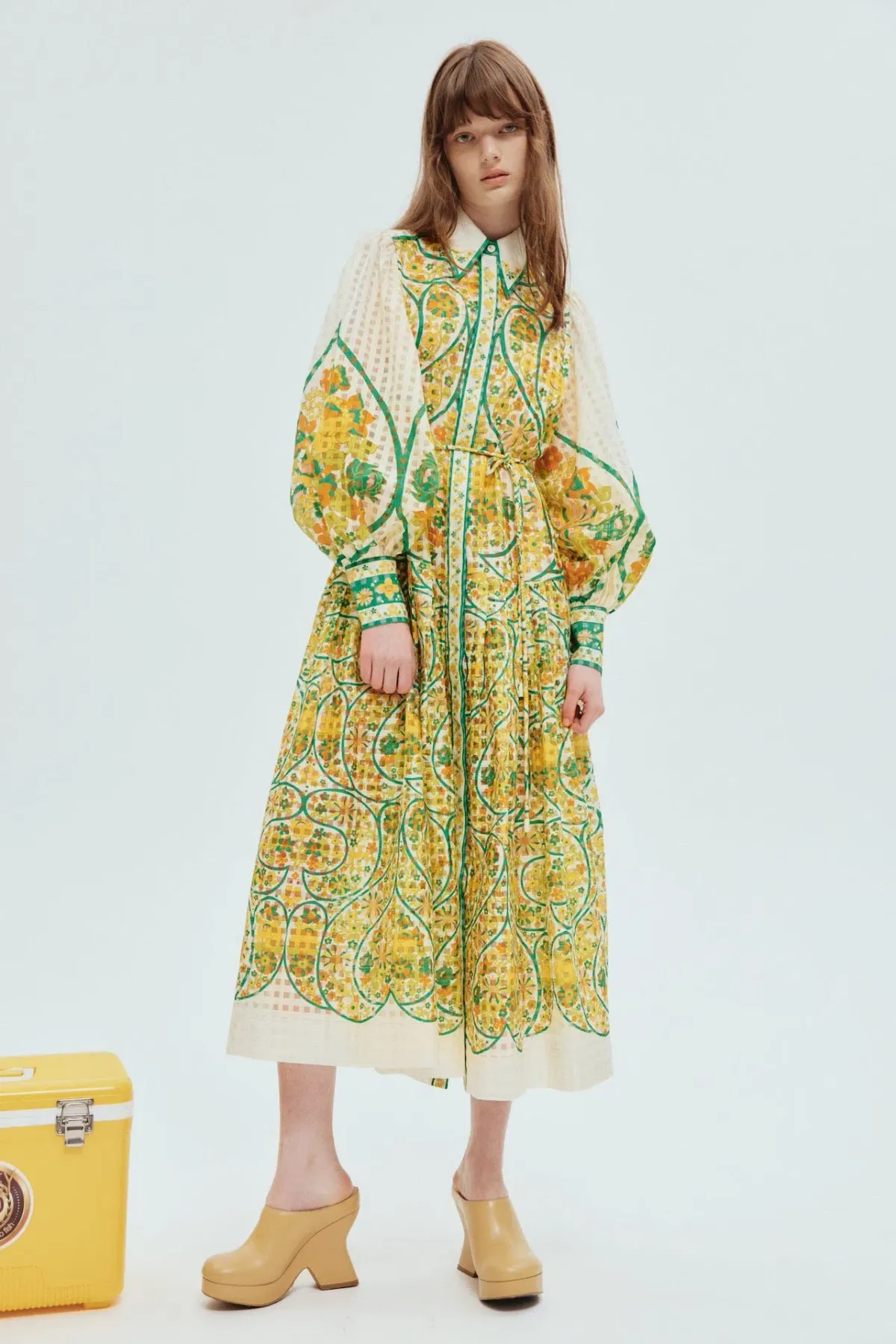 Alemais Rhonda Shirtdress Multi Floral Size 14 for rent on The Volte - main image