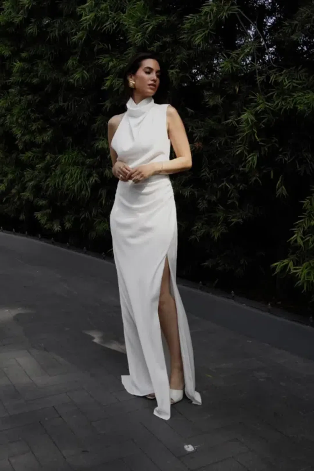 MISHA Constantina Gown Ivory Size 14  for rent on The Volte - main image