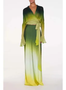Rat & Boa  Cypress Shirt and Skirt Set in Green Size S / AU 8 for rent on The Volte - image 1