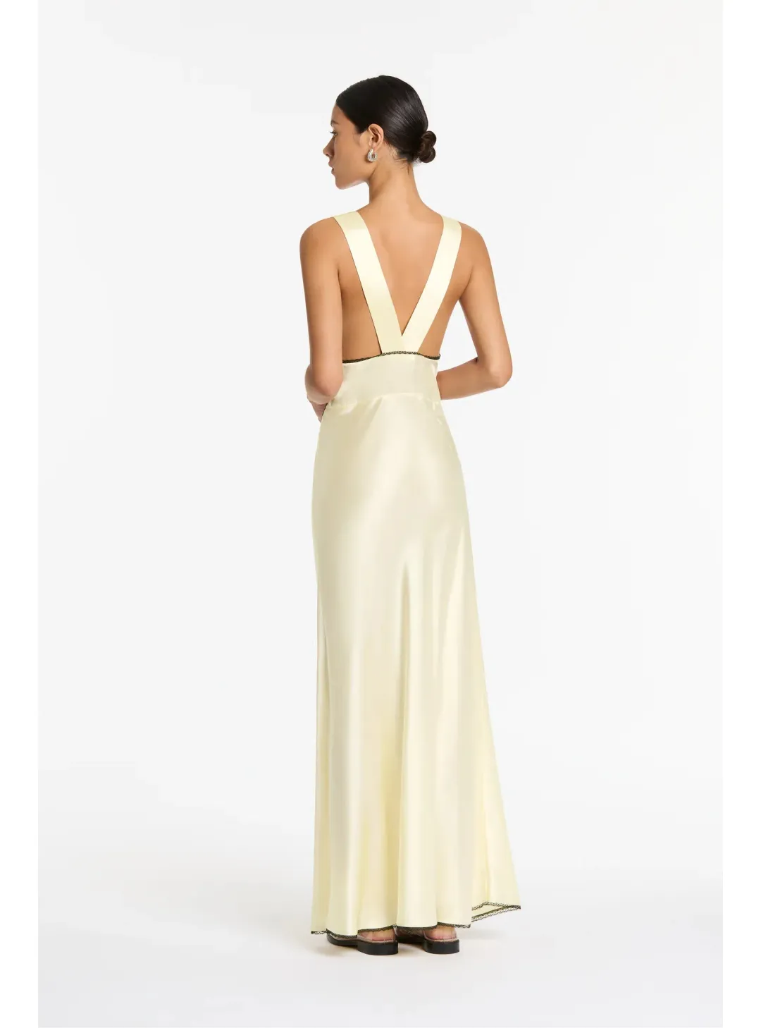 Sir The Label Aries Cut Out Gown Lemon Size 0 / AU 6 for rent on The Volte - main image