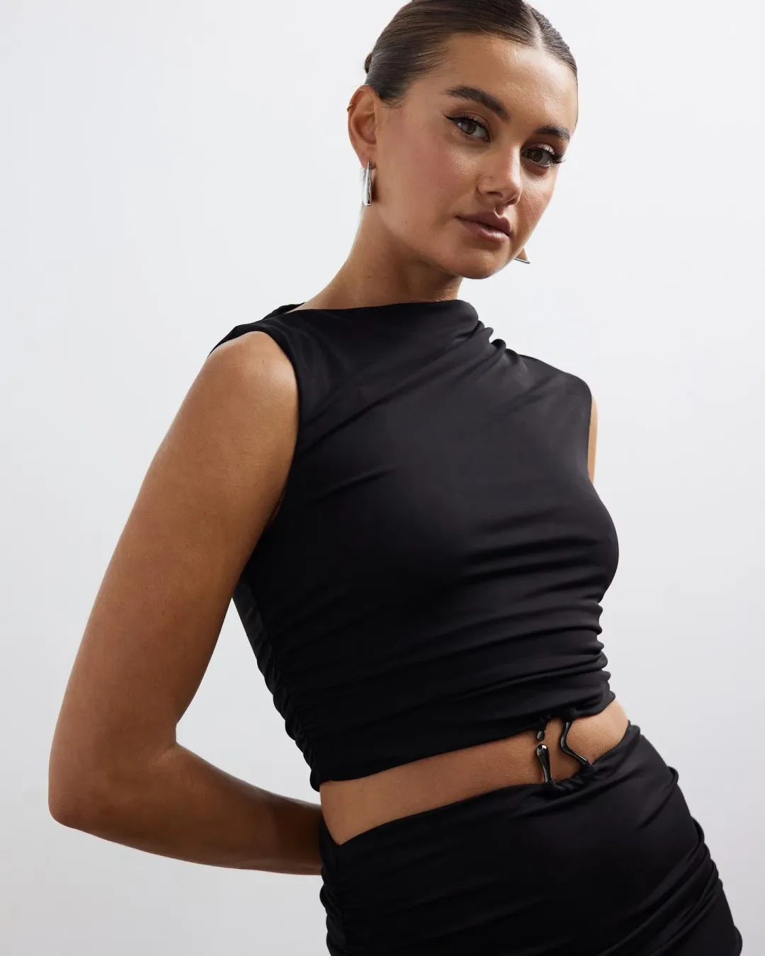 Lover Collins Ring Front Maxi Dress Black Size 10 for rent on The Volte - main image