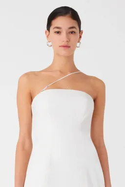 MISHA Adalynn Cotton Mini Dress Ivory Size 8  for rent on The Volte - image 3