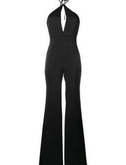 Alexis Naila Wide Leg Halter Jumpsuit Black Size 10  for rent on The Volte - image 7