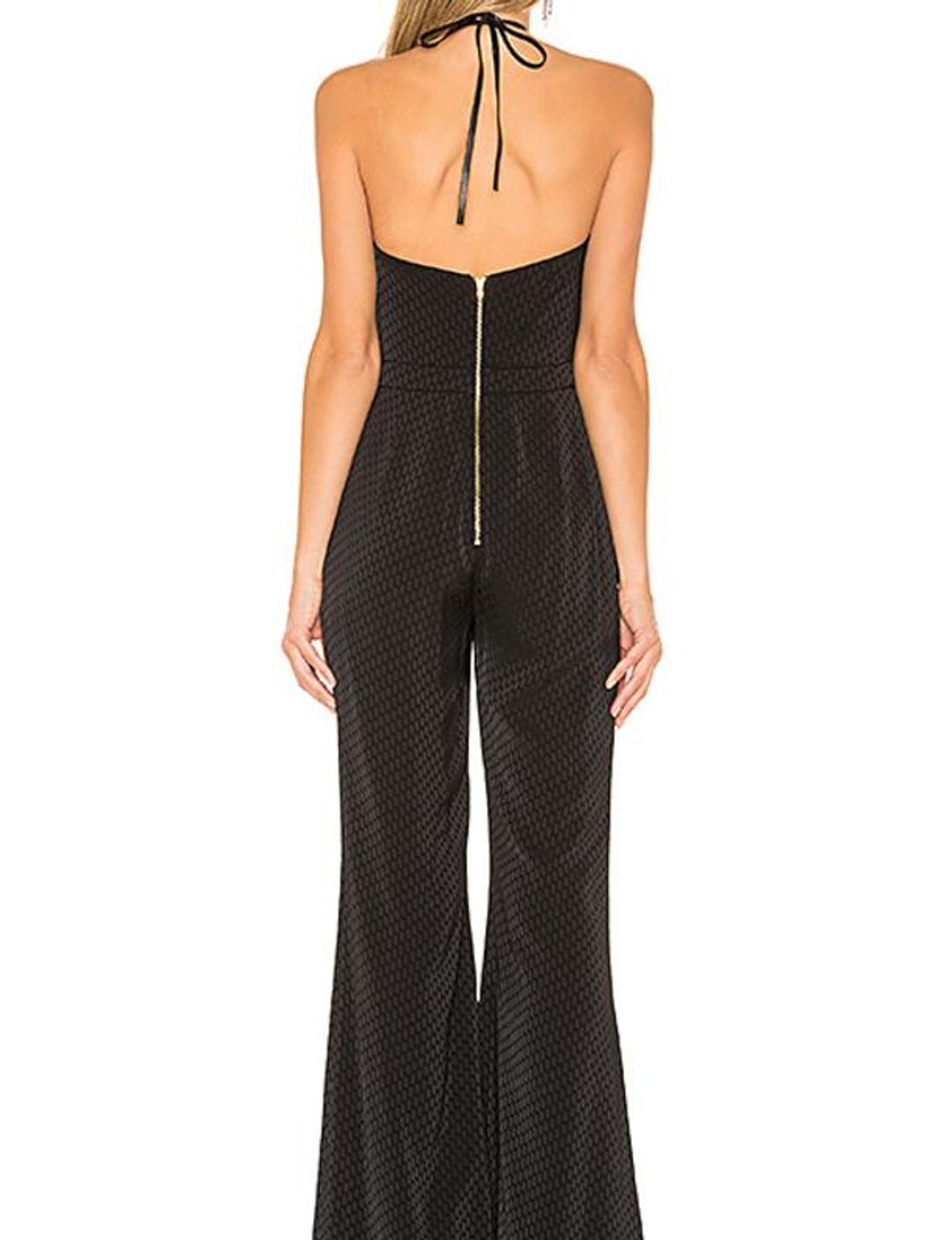 Alexis Naila Wide Leg Halter Jumpsuit Black Size 10  for rent on The Volte - main image