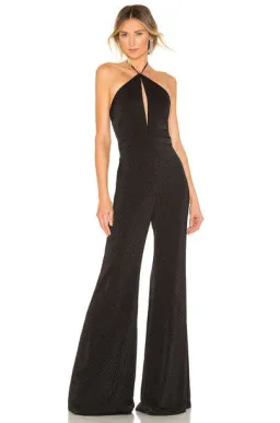 Alexis Naila Wide Leg Halter Jumpsuit Black Size 10  for rent on The Volte - image 1