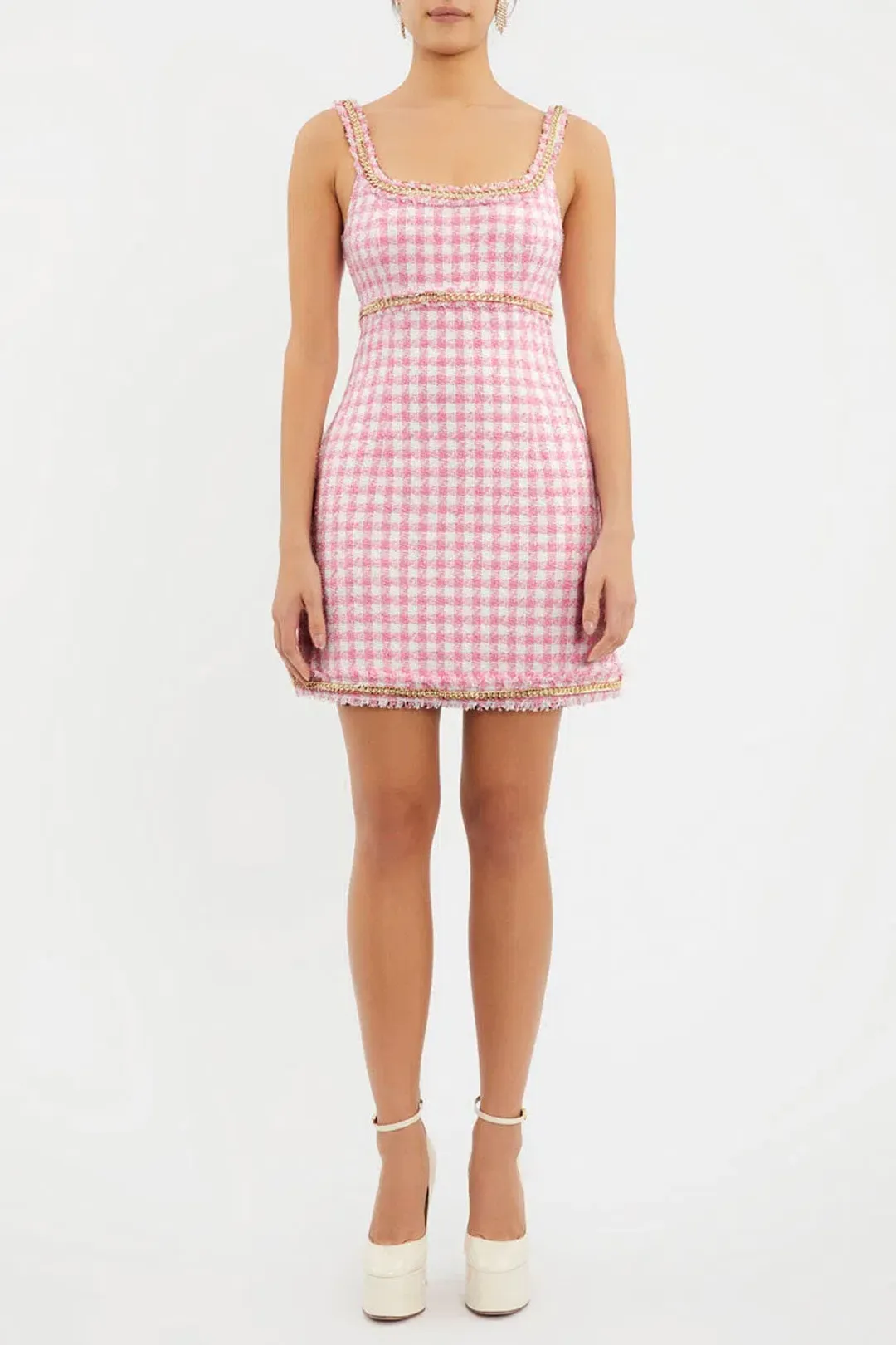 Rebecca Vallance Gabrielle Scoop Mini Dress Pink Size 6 for rent on The Volte - main image