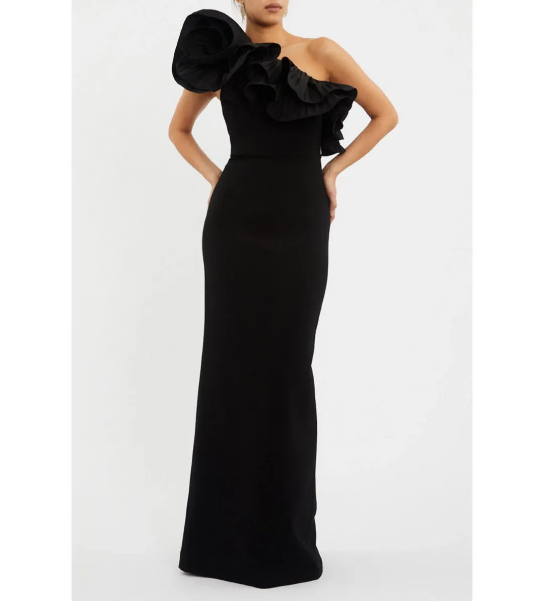 Rebecca Vallance Chloe Gown Black Size 10  for rent on The Volte - main image