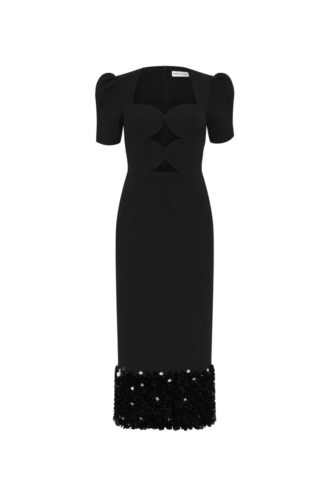 Rebecca Vallance Elaine Midi Dress Black Size 8 for rent on The Volte - main image