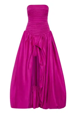 Aje Violette Bubble Hem Maxi Dress Fuschia Pink Size 4 for rent on The Volte - image 3