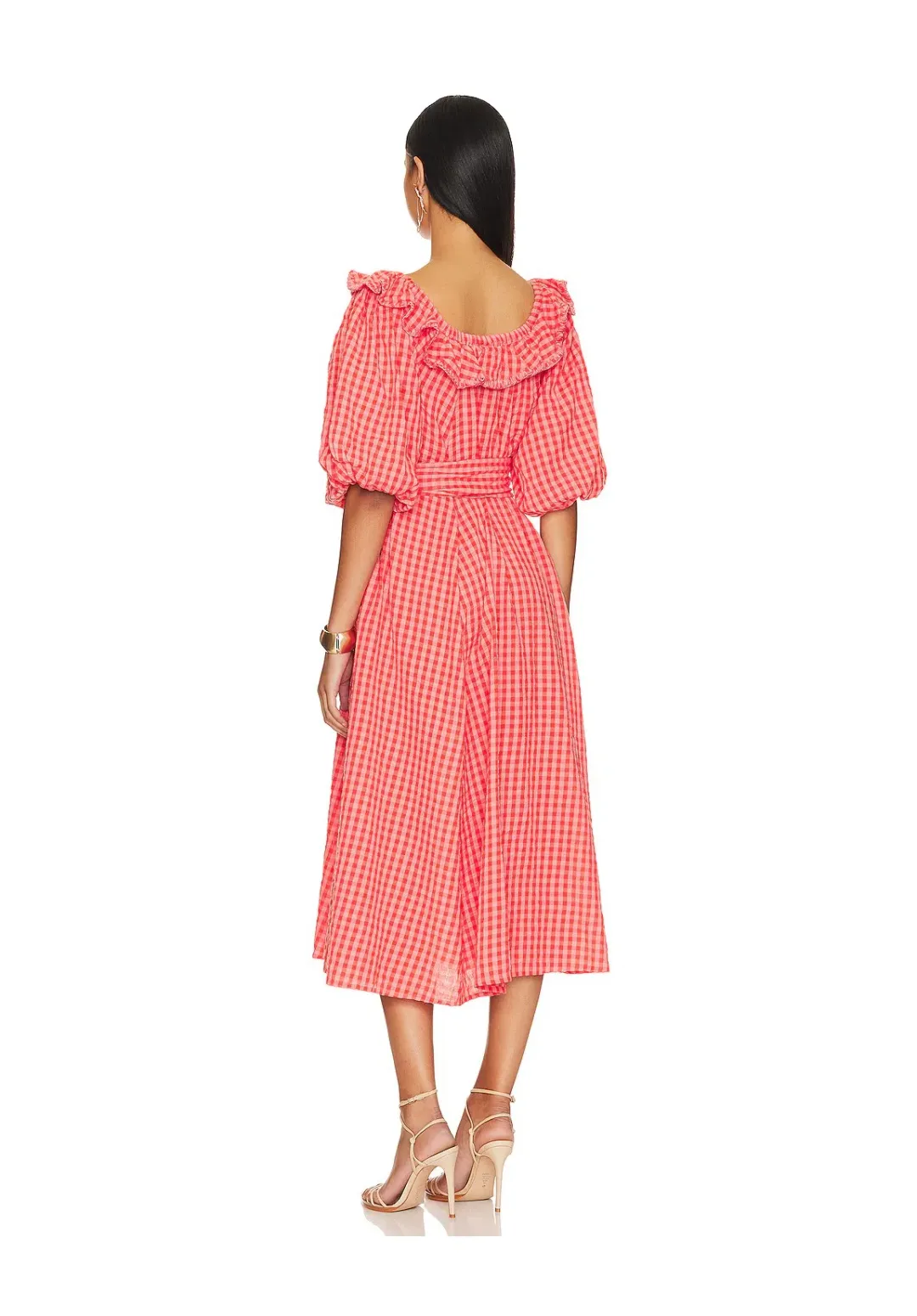 Spell Strawberry Fields Midi Dress Pink Size L/ AU 12 for rent on The Volte - main image