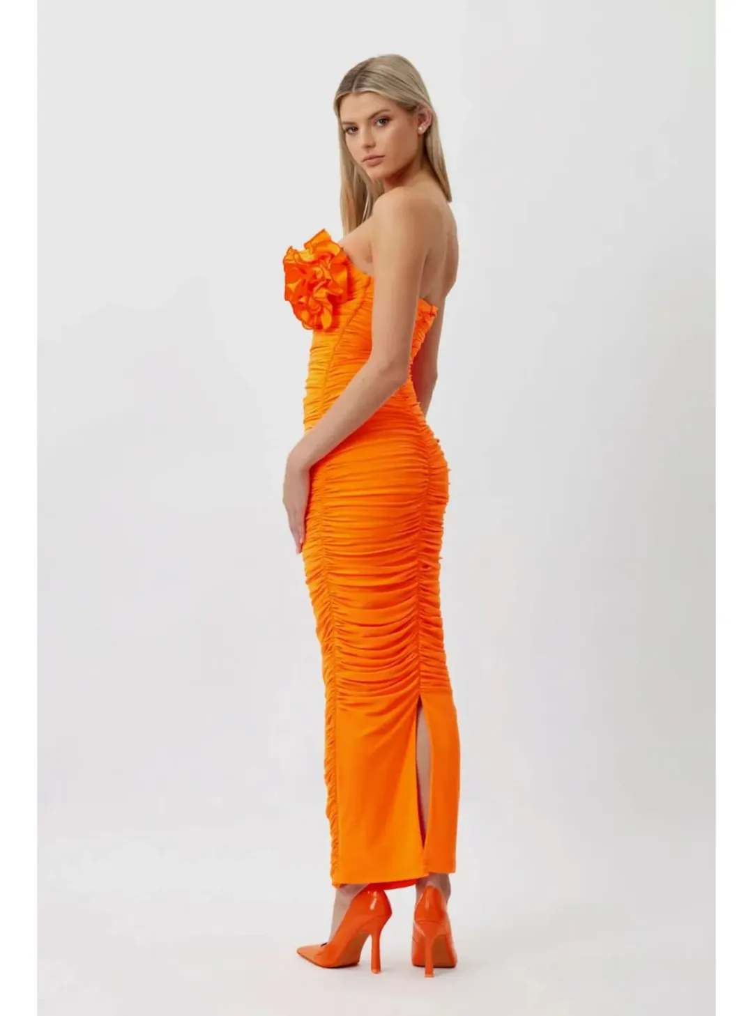 Bianca & Bridgett Tara Gown Orange Size AU 12 for rent on The Volte - main image