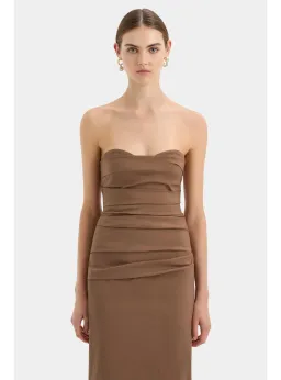 Sir the Label Alba Gown in Mocha Size AU 12 for rent on The Volte - image 2