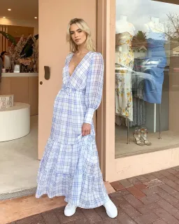 Bec & Bridge Alexa Long Sleeve Midi Dress Print Size 8 for rent on The Volte - image 3