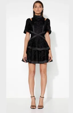 Mossman The Unapologetic Mini Dress Black Size 6 for rent on The Volte - image 1