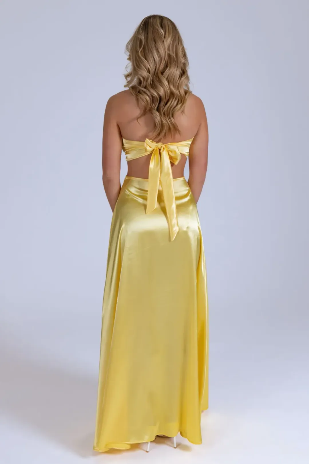 Lane & Sass Lucy Gown in Lemon Size S / AU 8 for rent on The Volte - main image