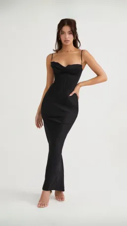 House of CB Charmaine Corset Maxi Dress Shortened Black Size L / AU 12 (Plus Cups) for rent on The Volte - image 4