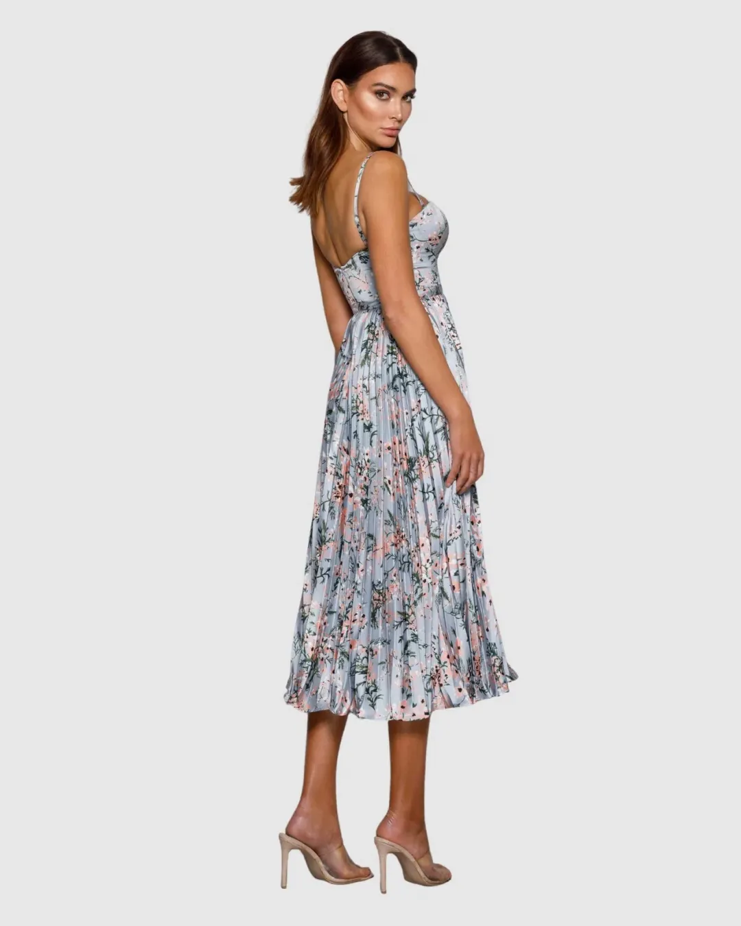 Elle Zeitoune Milan Dress Blue Floral Size AU 14 for rent on The Volte - main image