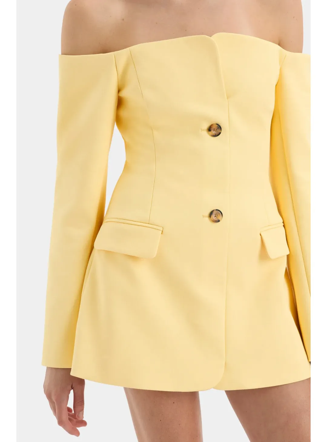 Sir the Label Sandrine Mini Dress Limone Size 0 / AU 6 for rent on The Volte - main image