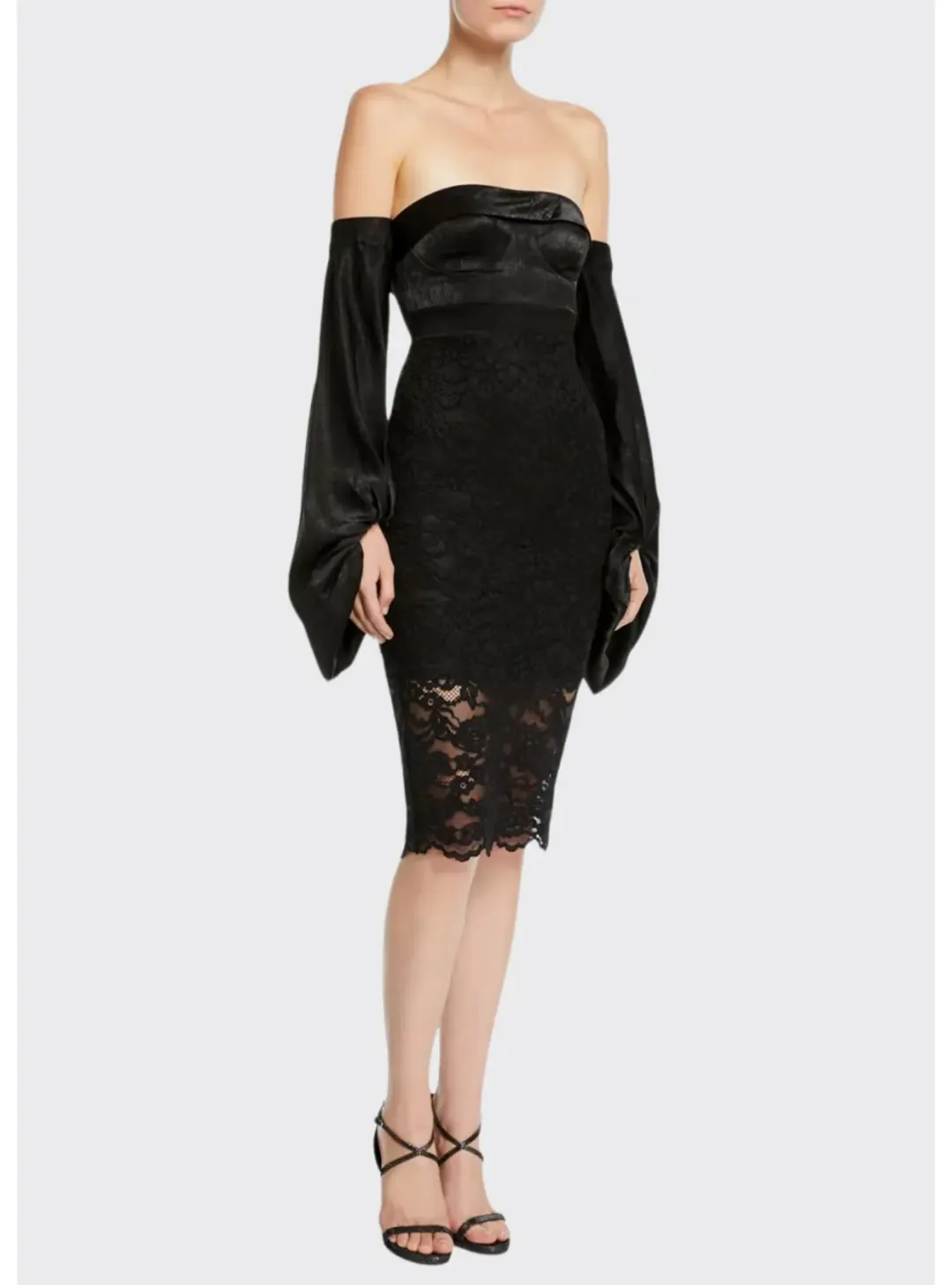 Misha Constance Midi Dress Black Size 14 for rent on The Volte - main image