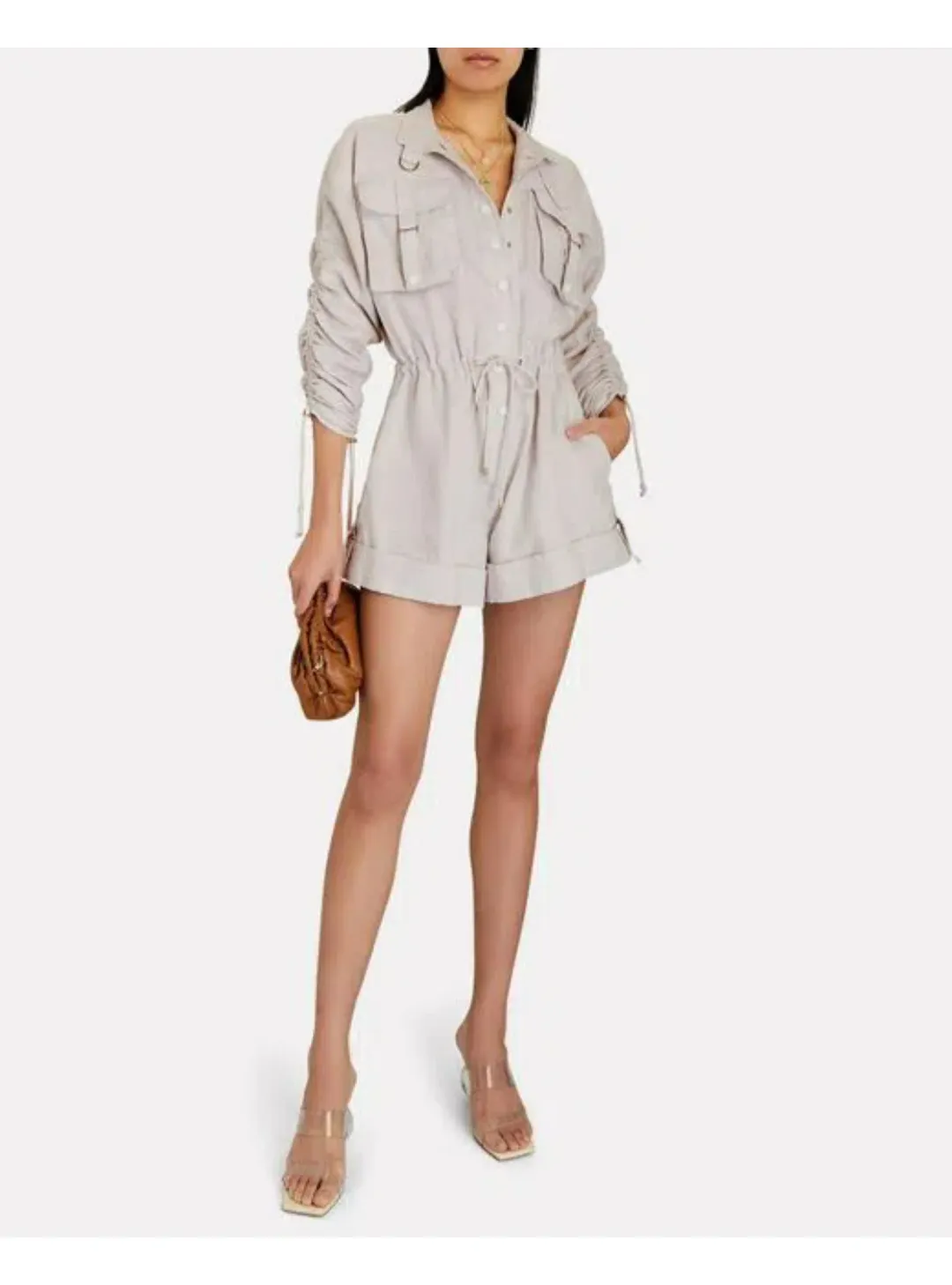 Zimmermann Utility Playsuit Dove Size 1 / AU 10  for rent on The Volte - main image