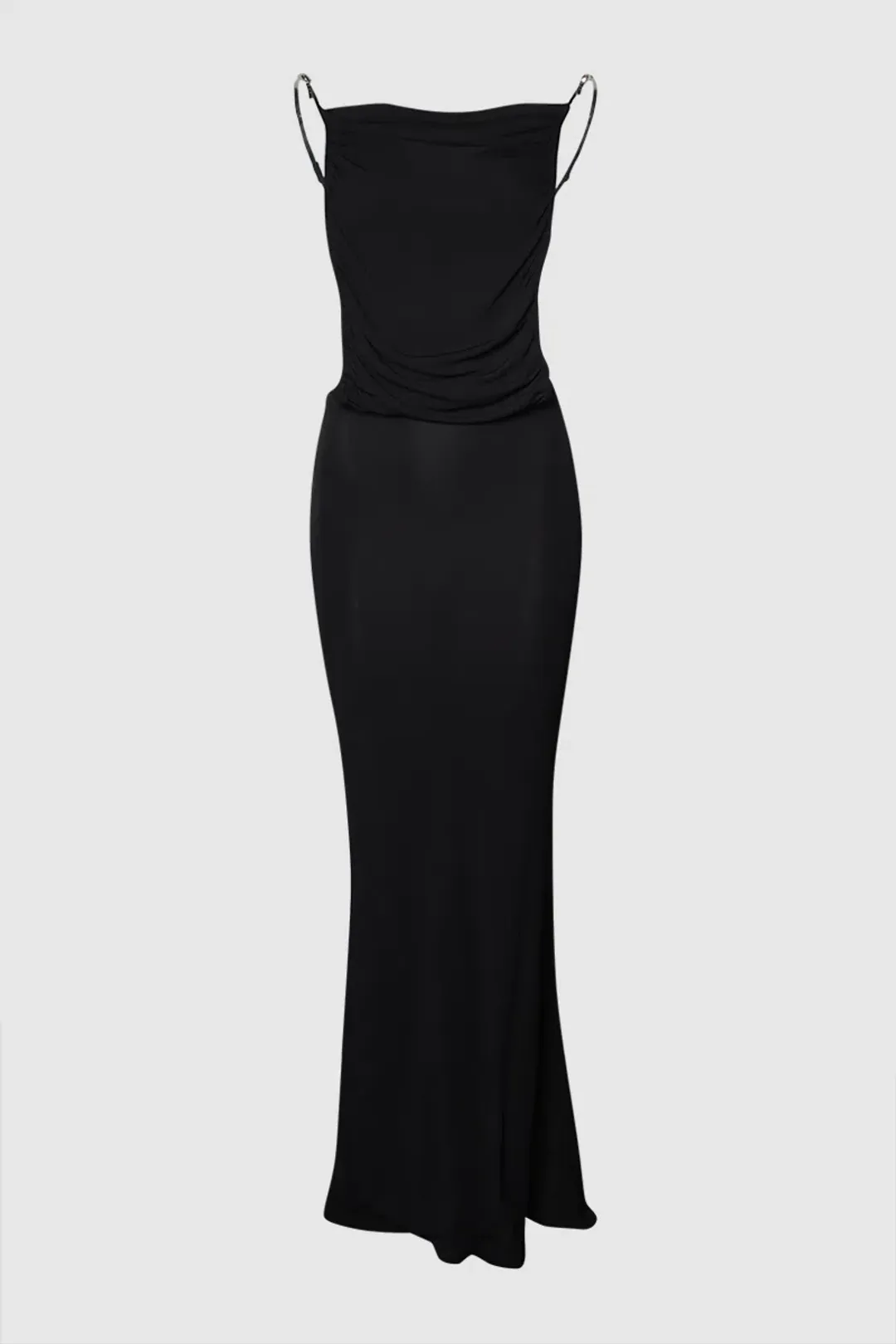 Christopher Esber Sculptured Strapped Ruched Dress Black Size 14 AU for rent on The Volte - main image