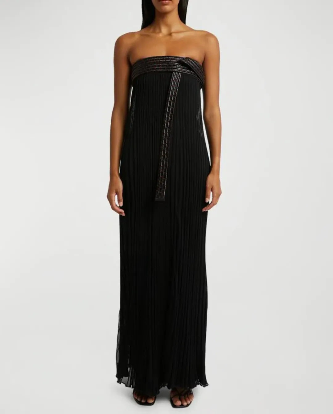 Christopher Esber Shadow Line Knit Maxi Gown Black Size XS/Au 6 for rent on The Volte - main image