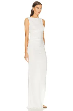 Christopher Esber Gesine Twisted Column Dress White  Size 14 AU for rent on The Volte - image 3