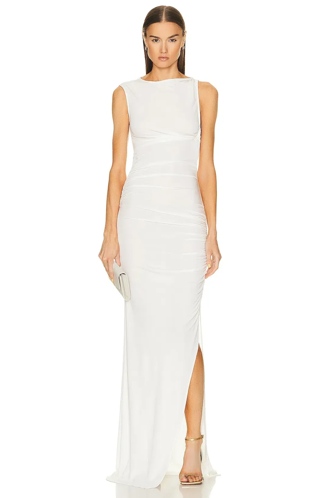 Christopher Esber Gesine Twisted Column Dress White Size 6 AU for rent on The Volte - main image