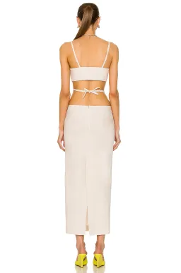 Christopher Esber Cross Bandeau Tie Dress  Bone Size 10 AU for rent on The Volte - image 4
