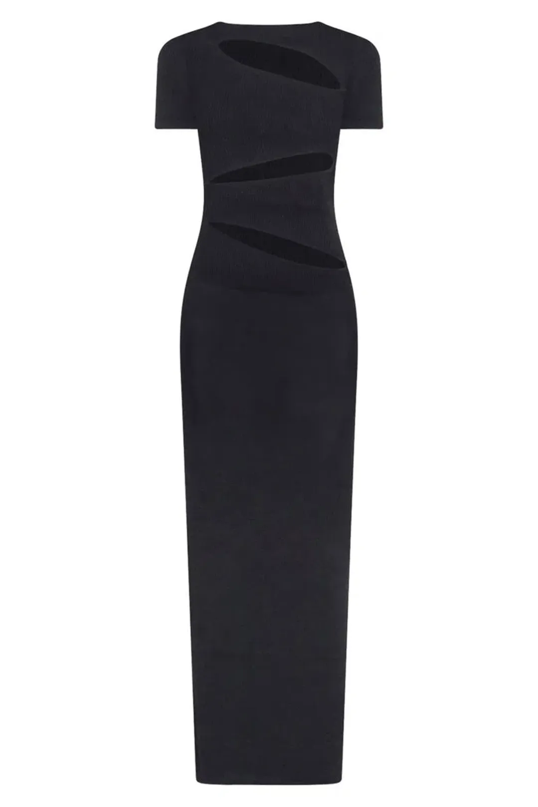 Christopher Esber Slashed Tie Tee Dress  Black Size L/Au 12 for rent on The Volte - main image