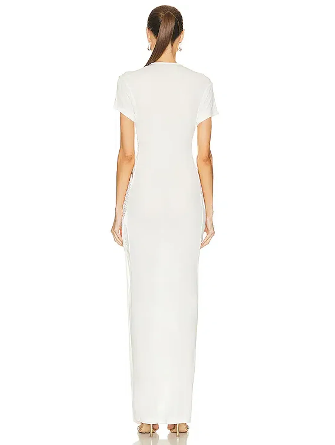 Christopher Esber  Twisted Draped Tee Dress White Size 12 AU for rent on The Volte - main image
