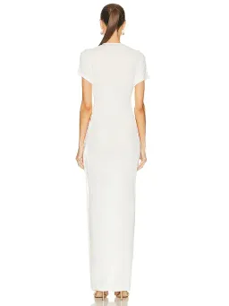 Christopher Esber  Twisted Draped Tee Dress White Size 12 AU for rent on The Volte - image 3