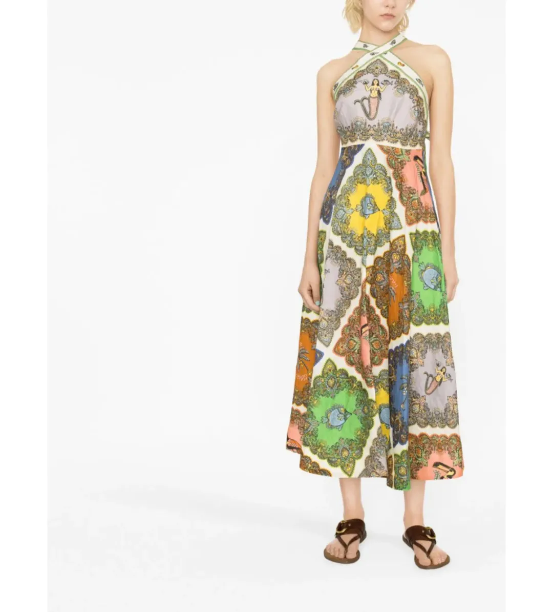 Alemais Trippy Troppo Halter Dress Multi Size 8 for rent on The Volte - main image