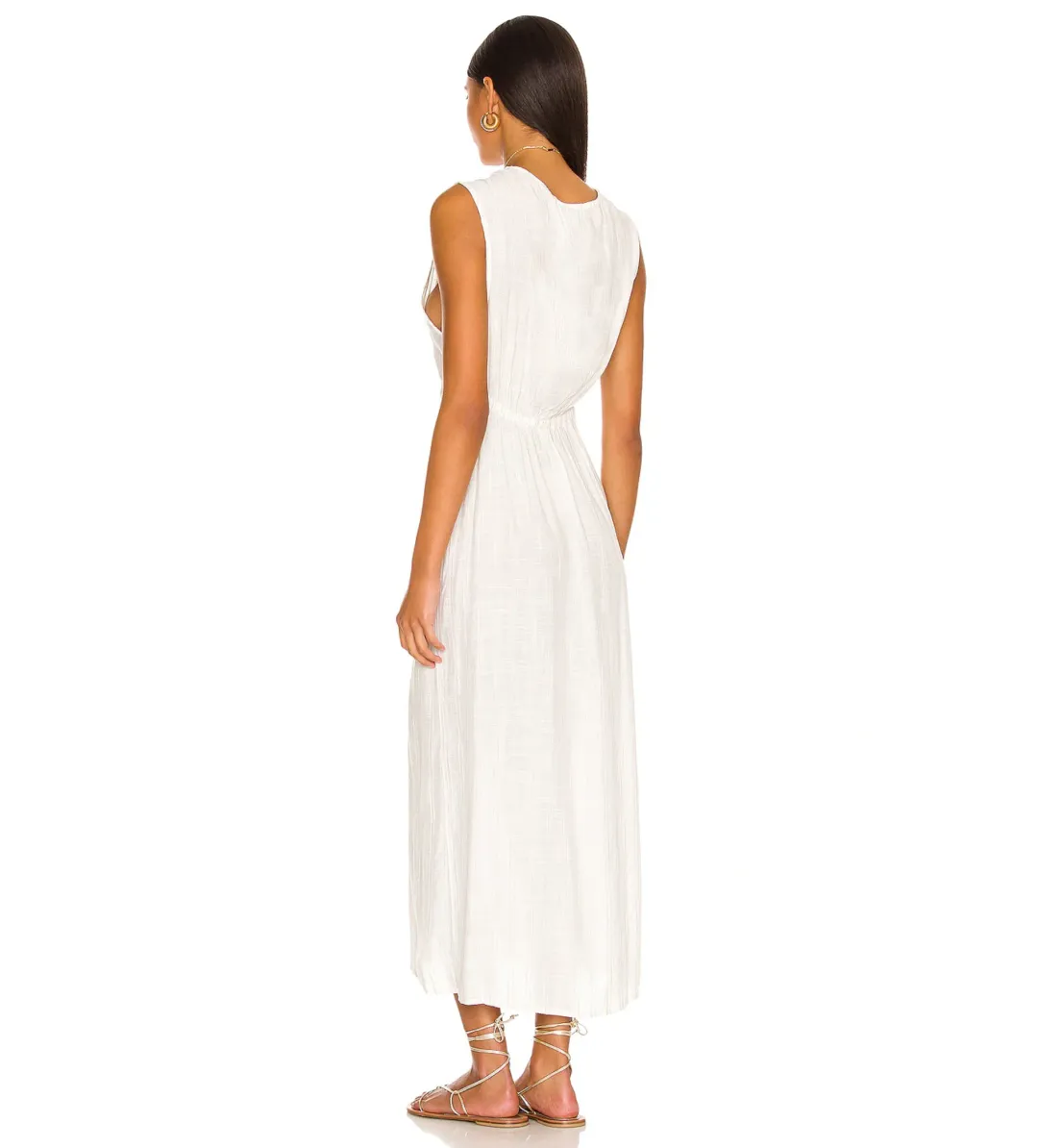 L SPACE Down The Line Cover Up Cream Size 8  for rent on The Volte - main image