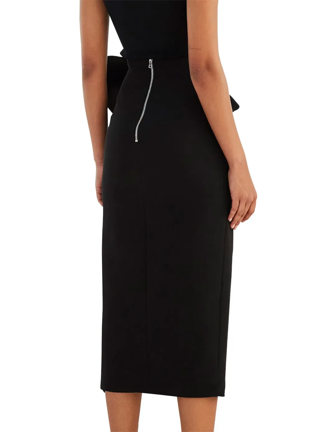 By Johnny Betina Bow Split Skirt Black Size 8  for rent on The Volte - main image