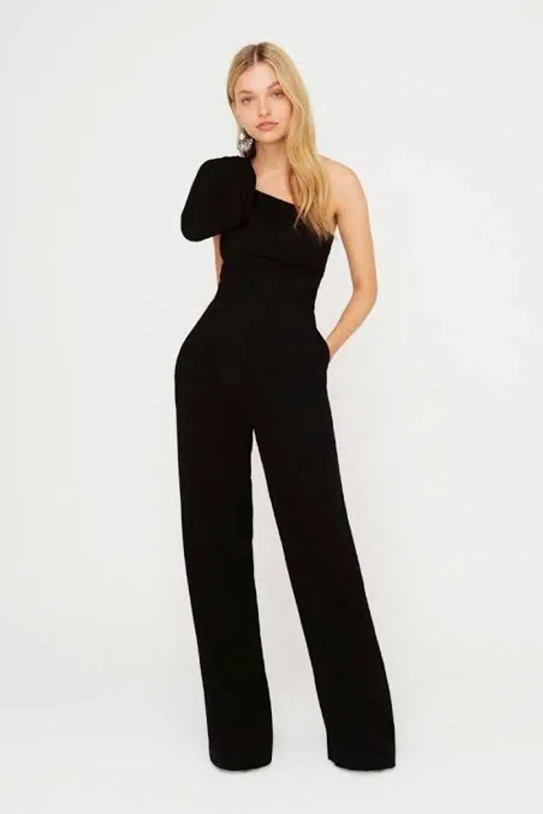 Sheike Fairmont One Shoulder Jumpsuit Black Size 14 for rent on The Volte - main image