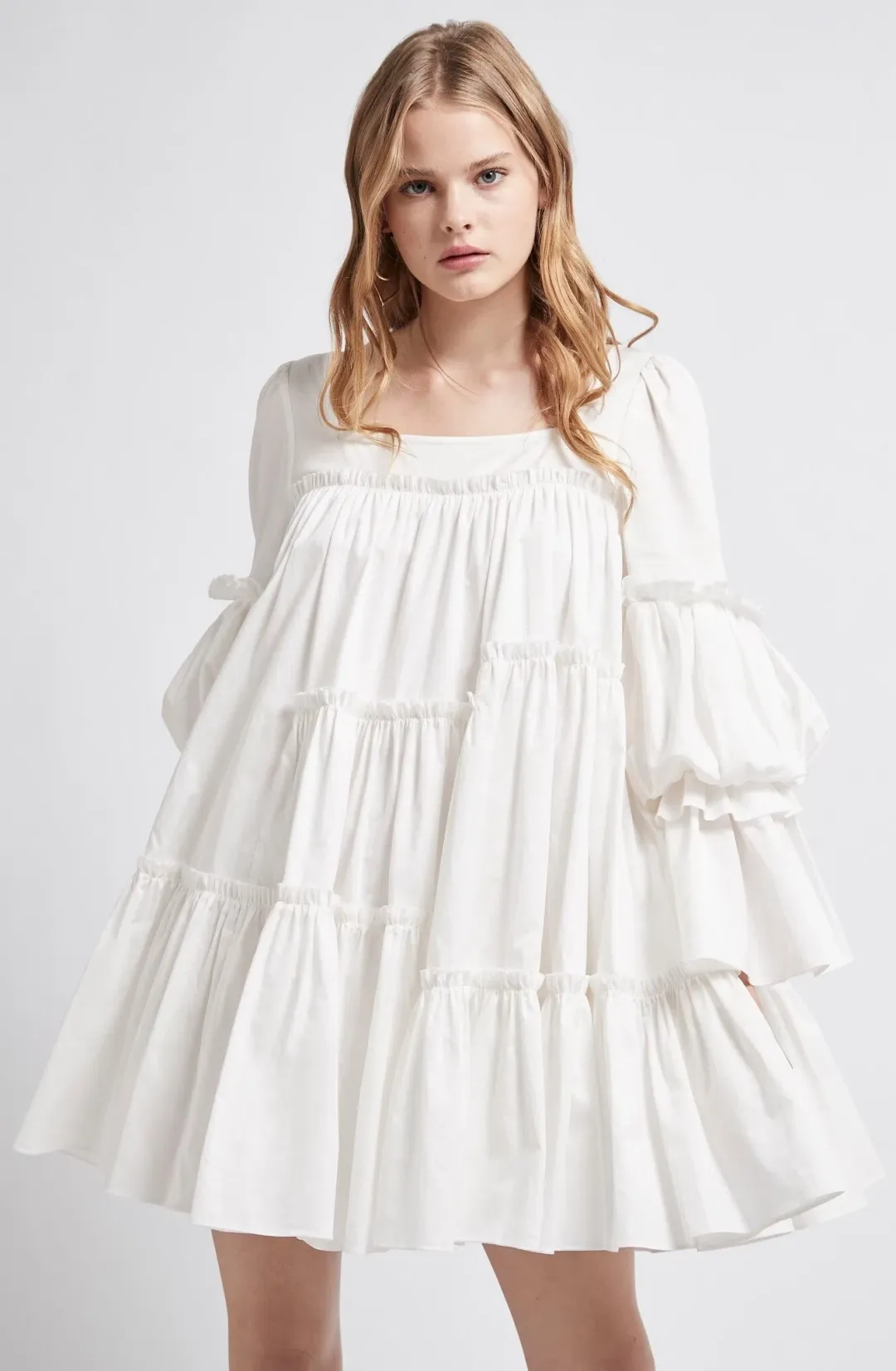 Aje L'Espirit Mini Dress White Size 6 for rent on The Volte - main image