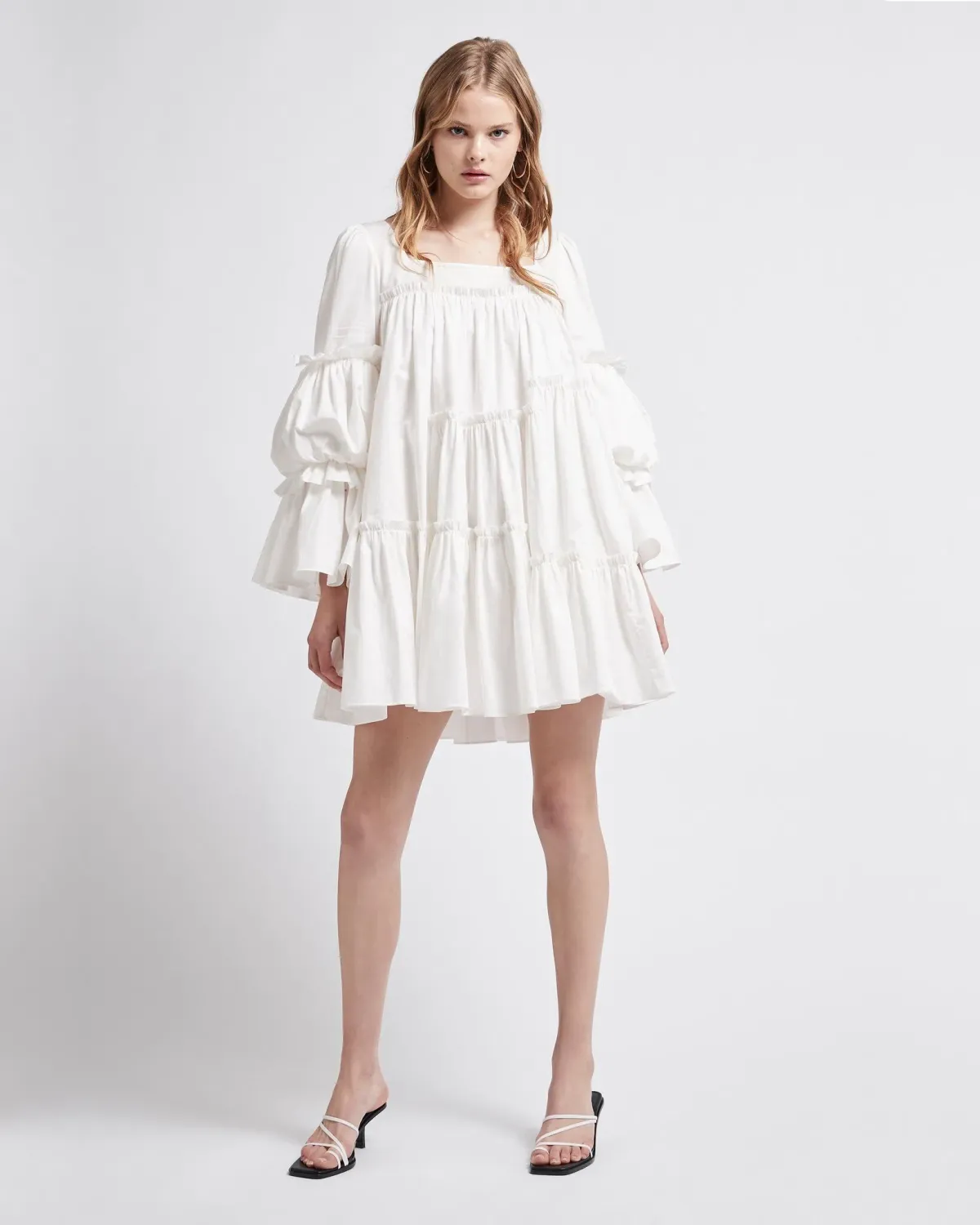 Aje L'Espirit Mini Dress White Size 6 for rent on The Volte - main image