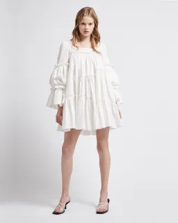 Aje L'Espirit Mini Dress White Size 6 for rent on The Volte - image 1