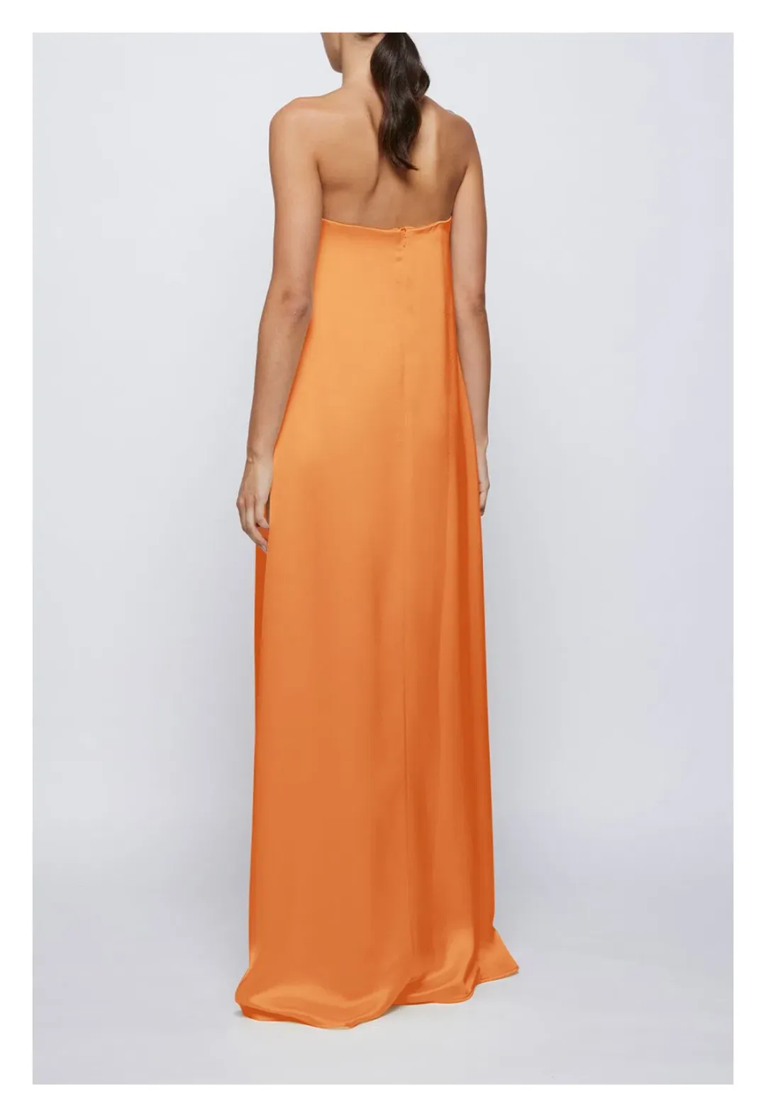 ANNA QUAN Delfina Maxi Dress Kumquat Orange 8 for rent on The Volte - main image