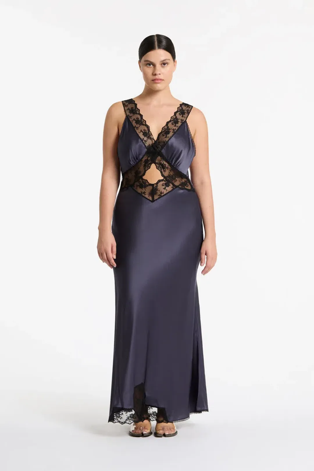 Sir the label Aries Cut Out Gown Navy Size 3/ AU 12 for rent on The Volte - main image