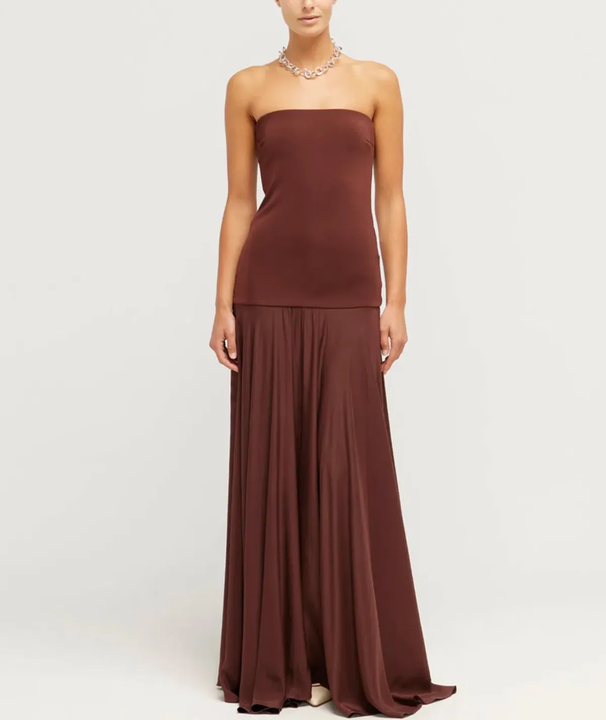 Esse Studios Illi Band Maxi Dress in Java Size 8 for rent on The Volte - main image