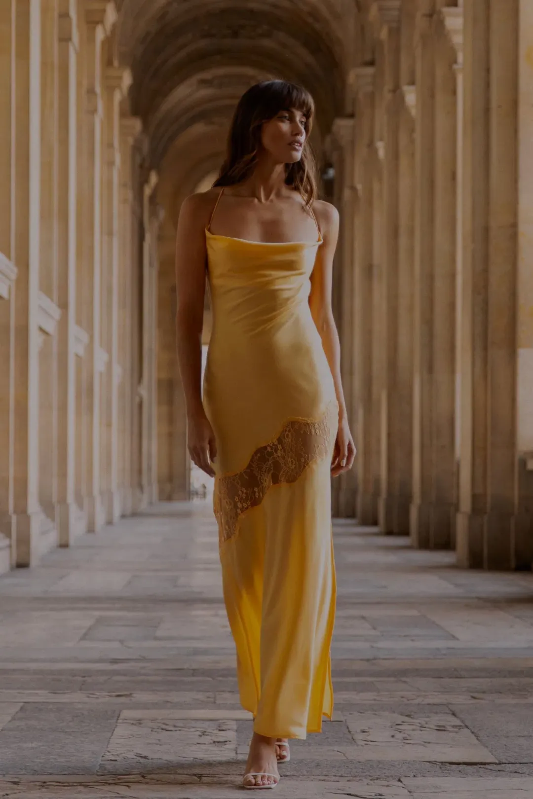 Meshki Chandra Maxi Dress  Lemon Size L /AU 12 for rent on The Volte - main image