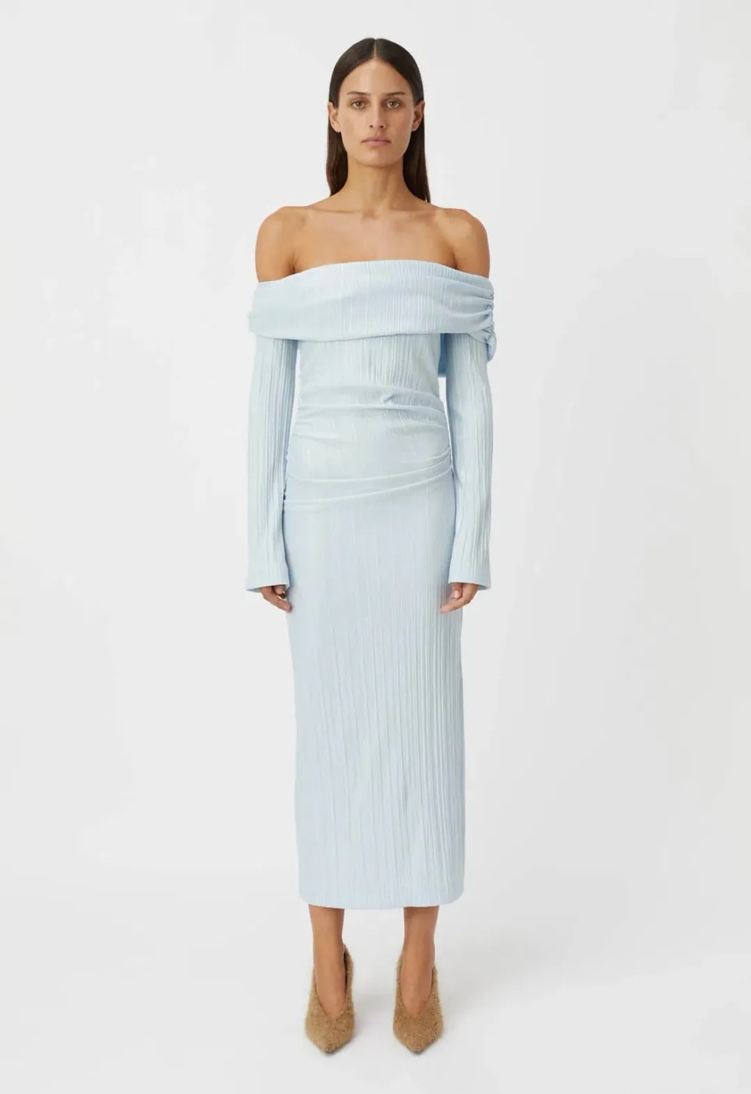 Camilla and Marc Shaw Dress Sky Blue Size 8 for rent on The Volte - main image